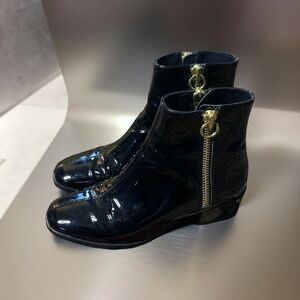 Joie Black Patent Ankle Boots